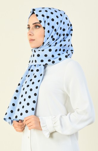 Large Polka Dot Shawl Blue 15027-02