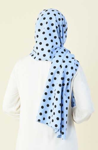 Large Polka Dot Shawl Blue 15027-02