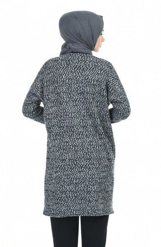 Desenli Kışlık Tunik 1149-01 Gri
