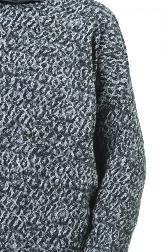 Desenli Kışlık Tunik 1149-01 Gri