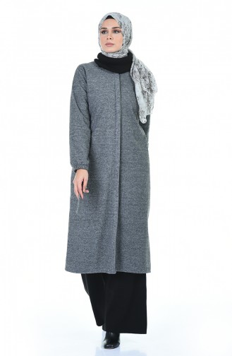 Winterliche Cape mit Band  5004-04 Grau 5004-04