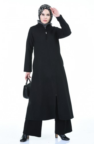 معطف طويل أسود 1035-01