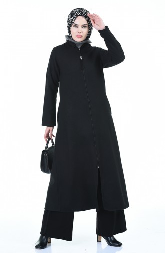 Zippered Coat 1035-01 Black 1035-01