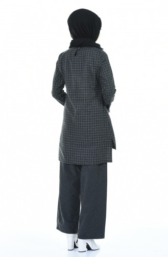 Plaid Tunic Trousers Double Suit 3155-06 Black 3155-06