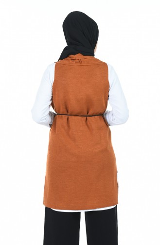 Gilet Sans Manches Couleur brique 1367-01