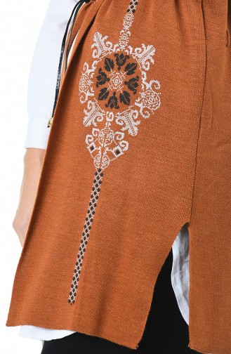 Gilet Sans Manches Couleur brique 1367-01