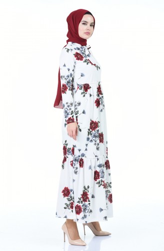 Red Hijab Dress 4233-05