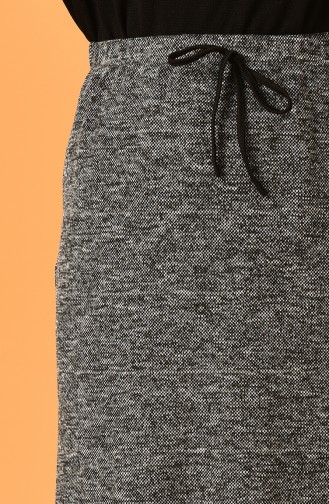 Volanlı Kışlık Etek 3015D-01 Gri