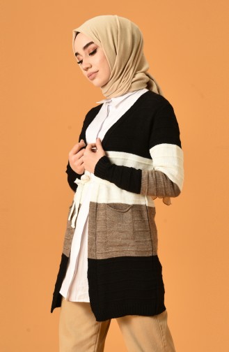 Schwarz Strickjacke 1372-06