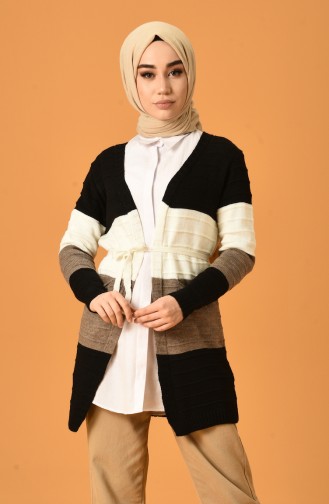 Schwarz Strickjacke 1372-06