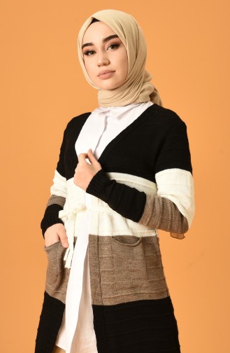 Schwarz Strickjacke 1372-06