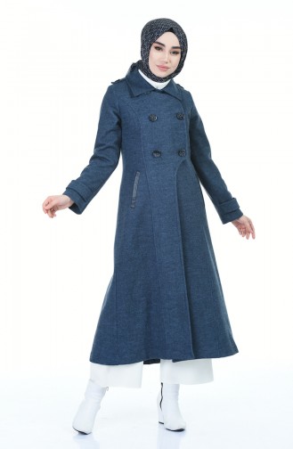 Buttoned Coat Indigo 35856-05