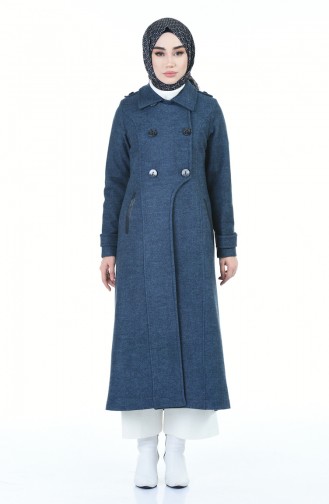 Buttoned Coat Indigo 35856-05