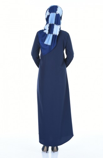 Abaya mit Reißverscluss 6026-02 Dunkelblau 6026-02