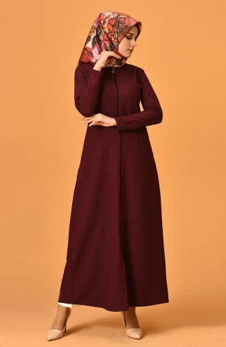 Abaya a Fermeture 2129-05 Plum 2129-05