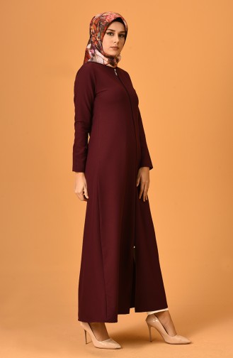 Abaya a Fermeture 2129-05 Plum 2129-05