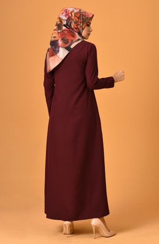 Abaya mit Reissverschluss 2129-05 Zwetschge 2129-05