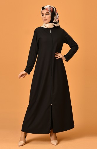 Abaya mit Reissverschluss 2129-06 Schwarz 2129-06