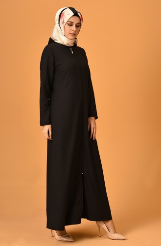 Abaya mit Reissverschluss 2129-06 Schwarz 2129-06