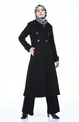 Buttoned Coat Black 35856-03