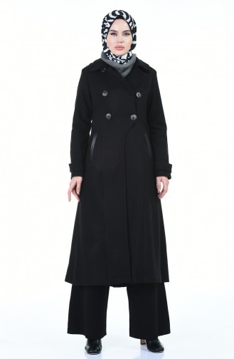 Buttoned Coat Black 35856-03