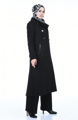 Buttoned Coat Black 35856-03