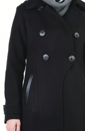 Buttoned Coat Black 35856-03