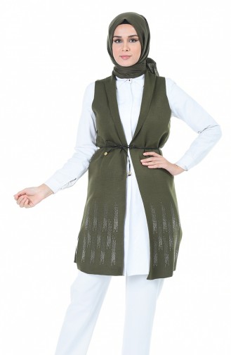 Khaki Gilet 1371-02