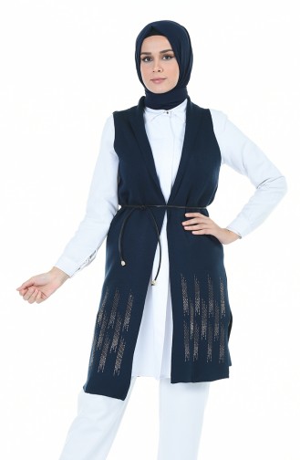 Triko Yelek 1371-03 Lacivert