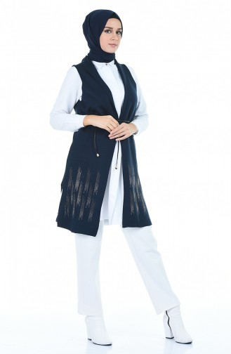 Navy Blue Gilet 1371-03