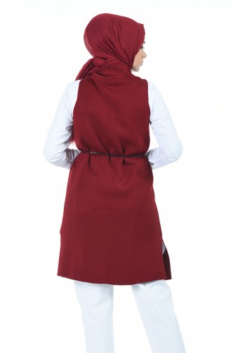 Triko Yelek 1371-06 Bordo