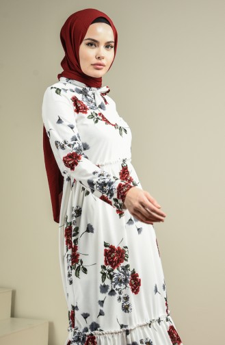 Red Hijab Dress 4233-05
