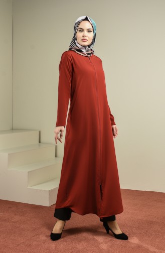 Abaya mit Reißverschluss 6026-02 Weinrot 6026-02