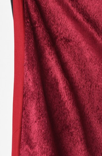 معطف طويل أحمر كلاريت 4040-06