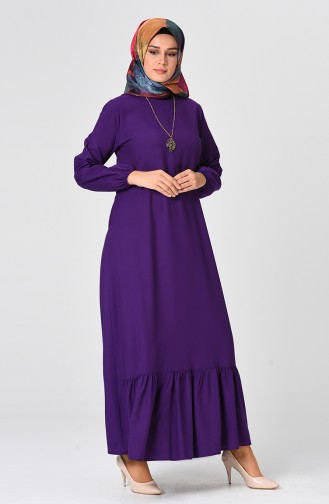 Purple Hijab Dress 1207-02