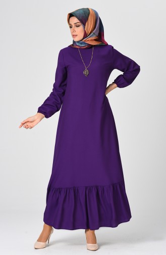 Purple Hijab Dress 1207-02
