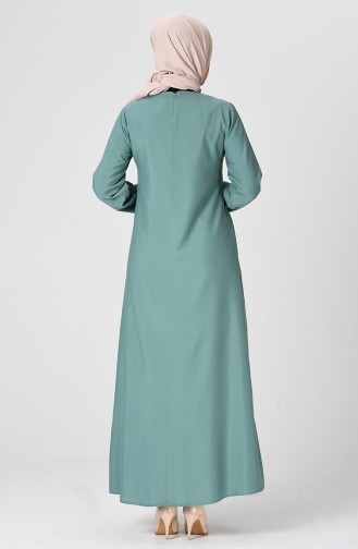 Robe Froncée 1207-03 Vert Noisette 1207-03