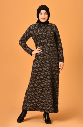 Black Hijab Dress 8841-02