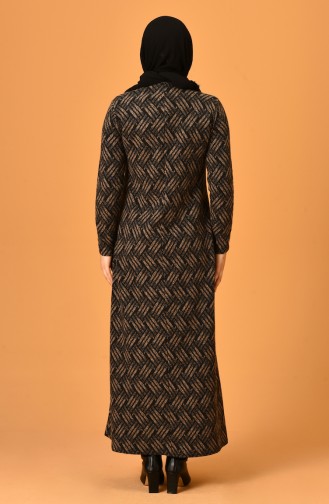 Black Hijab Dress 8841-02