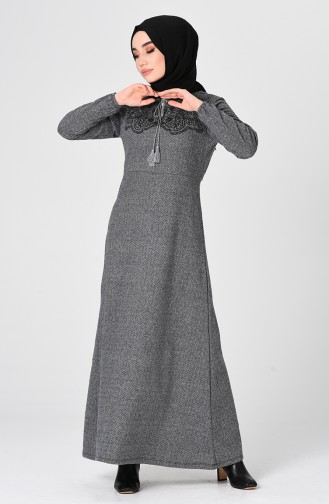 Gray Hijab Dress 0335-02