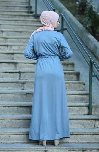 Indigo Hijab Dress 8055-01
