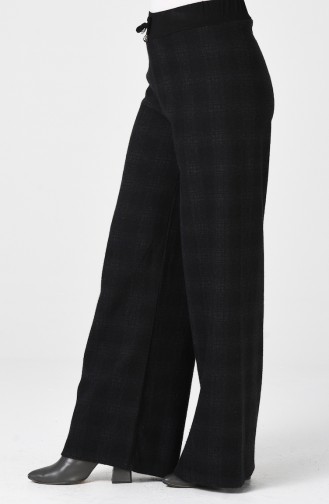 Desenli Kışlık Pantolon 1007G-01 Siyah