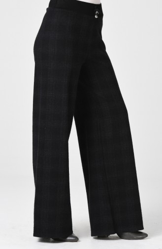Desenli Kışlık Pantolon 1007G-01 Siyah