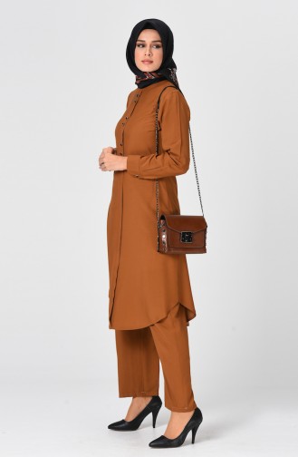 Tunic Trousers Double Set Brown Tobacco 1208-05