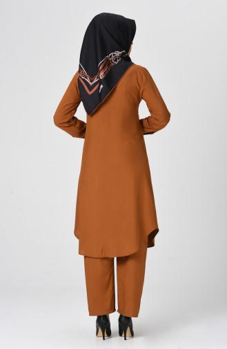 Tunik Pantolon İkili Takım 1208-05 Taba