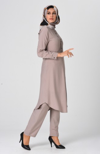 Tunik Pantolon İkili Takım 1208-07 Vizon