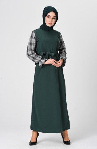 Robe Hijab Vert emeraude 1967-01