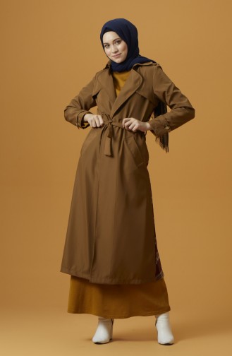 Trenchcoat mit Gürtel 5953-03 Braun 5953-03