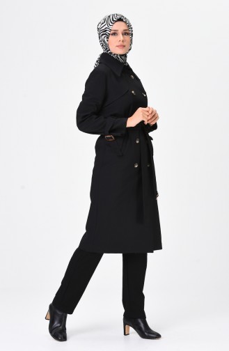 Black Trench Coats Models 90006-01