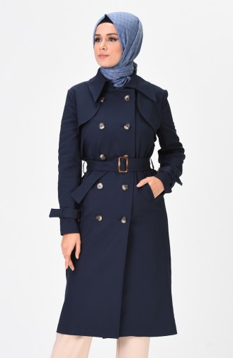 Dunkelblau Trench Coats Models 90006-03